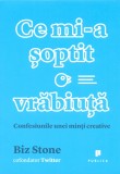 Ce mi-a soptit o vrabiuta. Confesiunile unei minti creative, Publica