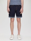 Q/S by s.Oliver Pantaloni scurti de blug barbati, John cu talie medie si croiala Regular Fit, Indigo, W29