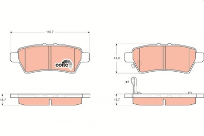 TRW GDB3405 COTEC set placute frana disc foto