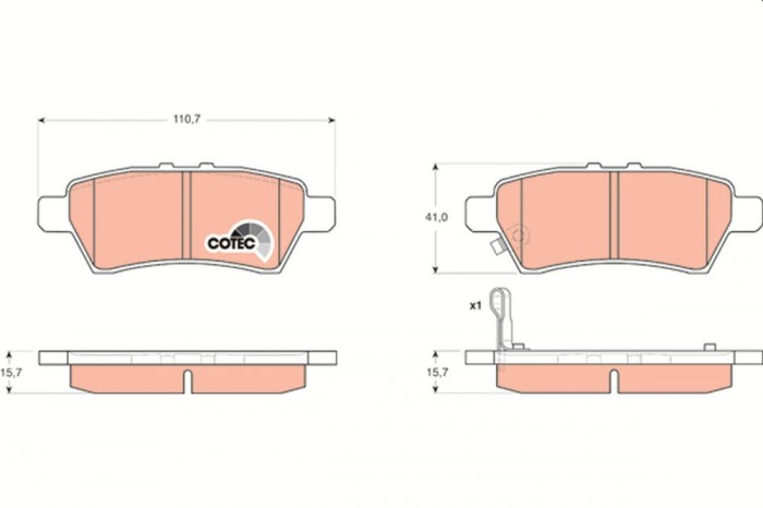 TRW GDB3405 COTEC set placute frana disc