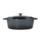 Oala de fonta emailata cu capac, maner din inox, 6 L, Perfect Home