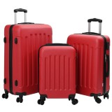 vidaXL Set valize 3 pcs Carcasă Dură Roșie 20&rdquo; 24&rdquo; 28&rdquo; ABS