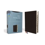 NIV, Thinline Bible, Bonded Leather, Black, Indexed, Red Letter Edition
