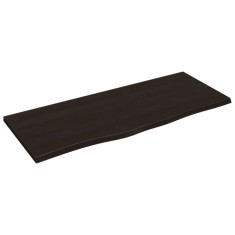 Blat de masa maro inchis 100x40x2cm lemn masiv de stejar tratat