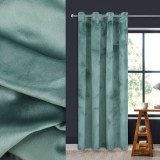 Perdea Decorativă Velvet Verde Mentă cu Inele - 140x260cm, CMCLASS