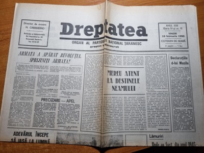 ziarul dreptatea 16 februarie 1990-art. din piata victoriei foto