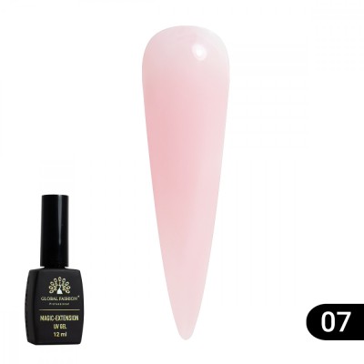 Gel UV constructie, Magic-Extension, Global Fashion, 12 ml, Roz, 07 foto