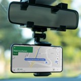 Suport Telefon Auto pentru Oglinda Retrovizoare, Universal, 360&deg;, Reglabil, Compatibil cu Toate Modelele de Telefon