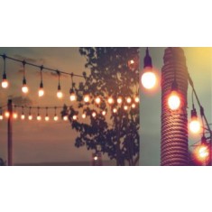 Ghirlanda luminoasa cu 2 pendul/m si bec led opac, 3W/Bec Led, 5 m lungime, interconectabila