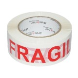 Banda adeziva Fragil transparenta 50 mm x 130 m pentru colete