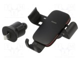 Suport auto negru pentru grilă de ventilație 64-86mm BASEUS