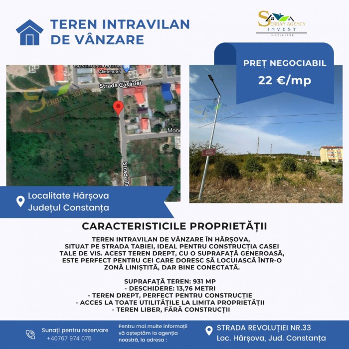 Teren Intravilan - Oportunitate excelentă pentru construcție