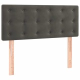 Cumpara ieftin Tablie de pat, gri inchis, 100x5x78/88 cm, catifea
