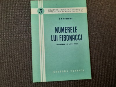 NUMERELE LUI FIBONACCI N.N VOROBIEV foto