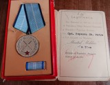 QW17 12 - Medalia Meritul militar clasa A II-a RPR cubrevet + bonus