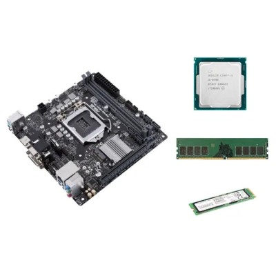 Kit Placa de Baza Second Hand Asus PRIME H310I-PLUS R2.0 + Procesor Intel Core i5-8400 2.80GHz, 8GB DDR4, SSD 256GB NVME, Shield, Cooler foto
