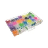 Set creativ elastice loom colorate cu organizator si accesorii, 4400 piese Kruzzel MY18062