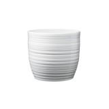 Ghiveci ceramica, Bergamo Pure diametru 21 cm, alb lucios
