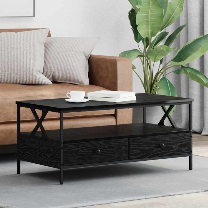 vidaXL Masă de cafea Stejar negru 100 x 51 x 45 cm Lemn compozit