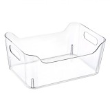 Coș Depozitare, Model Transparent, Plastic, Capacitate 10L, M&acirc;nere Integrate, Oem