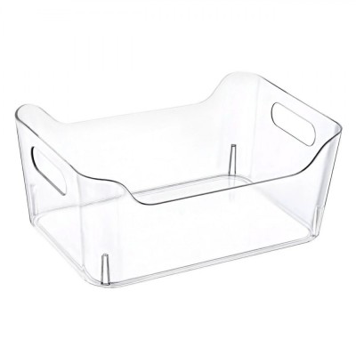 Coș Depozitare, Model Transparent, Plastic, Capacitate 10L, M&amp;acirc;nere Integrate foto