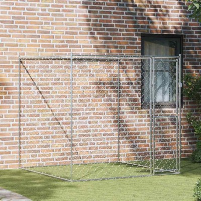 vidaXL Cușcă pentru c&amp;acirc;ine 2 x 2 x 2 m Oțel foto