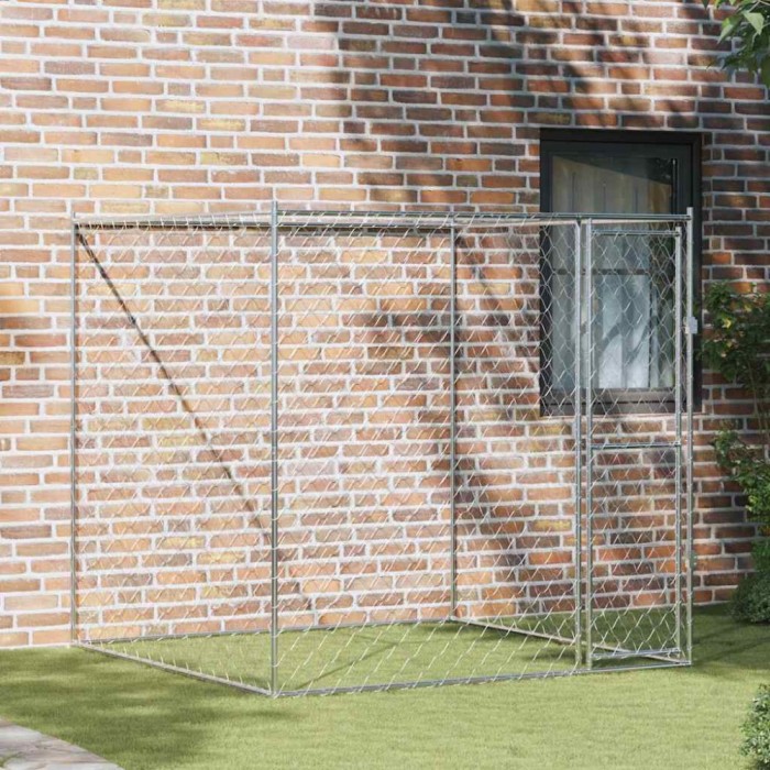 vidaXL Cușcă pentru c&acirc;ine 2 x 2 x 2 m Oțel