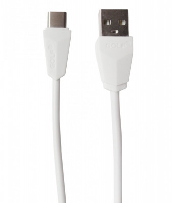 Cablu date/incarcare rapida Golf Diamond GC-27T USB 2.0 la USB Type C, 2A, 2 m, alb foto