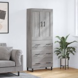 vidaXL Dulap &icirc;nalt, gri sonoma, 69,5x34x180 cm, lemn compozit