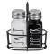 Set Solinta Sare Piper Negru Alb cu suport