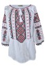 Bluza dama tip ie RD24, alb/negru mahon marimea S