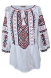 Bluza dama tip ie RD24, alb/negru mahon , marimea 3XL