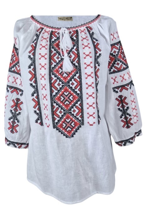 Bluza dama tip ie RD24, alb/negru mahon marimea S