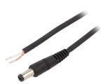 Cablu Alimentare DC 5,5/2,1 Mufă Dreaptă Negru 1,5m