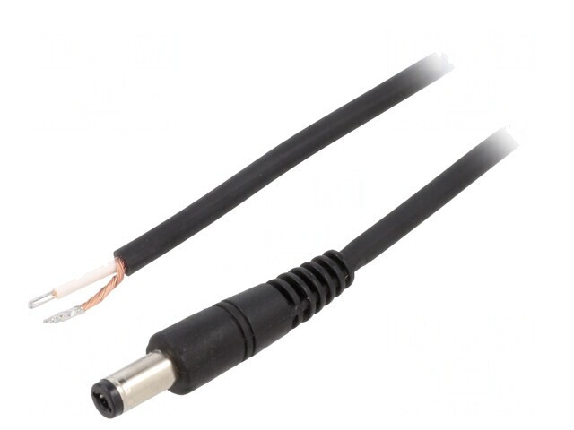 Cablu Alimentare DC 5,5/2,1 Mufă Dreaptă Negru 1,5m