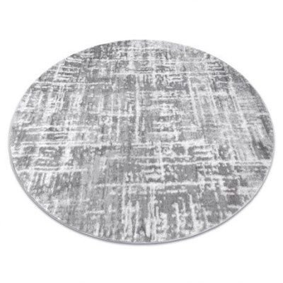 Covor MEFE modern Cerc 8722 Linii vintage - structural două niveluri de l&amp;acirc;nă gri / alb, cerc 160 cm foto
