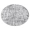 Covor MEFE modern Cerc 8722 Linii vintage - structural două niveluri de l&acirc;nă gri / alb, cerc 100 cm