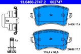 ATE 13.0460-2747.2 set placute frana,frana disc