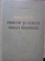 CULEGERE DE PROBLEME SI EXERCITII DE ANALIZA MATEMATICA-B.P. DEMIDOVICI-272375