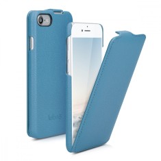 Husa pentru Apple iPhone 8 / iPhone 7 / iPhone SE 2, Piele naturala, Albastru, 39346.04