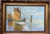 Tablou autentic Rudolf Negely (1883-1941), Marine, Ulei, Impresionism