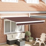 vidaXL Copertină retractabilă manual, maro, 300x250 cm 3215718