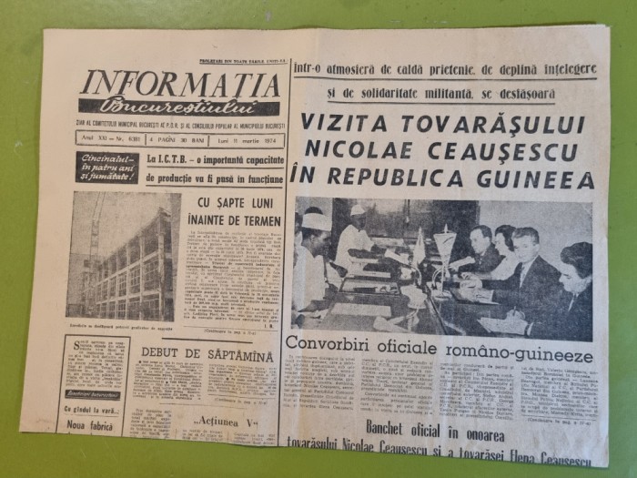 informatia bucurestiului 11 martie 1974-pt a 4-a oara campioana mondiala handbal