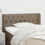 VidaXL Tăblie de pat cu aripioare gri taupe 103x16x78/88 cm textil 3119098