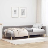 VidaXL Cadru de pat colțar Altele cu headboard Gri taupe 100 x 200 cm