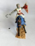 bnk jc Figurina de plastic - Timpo - cavaler templier calare cu buzdugan cu lant
