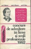 S. Boatca - Literatura rom&acirc;nă : Concurs de admitere &icirc;n licee 1992