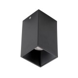 Spot aparent Xnitro NR02, 1 x GU10, patrat, negru cu finisaj sablat + negru mat