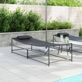 vidaXL Șezlong Antracit 200 x 74 x 73 cm Textilene, oțel