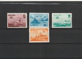 ROMANIA 1931 LP 90 SEMICENTENARUL MARINEI ROMANE SERIE NESTAMPILATA CU URME DE LA SARNIERA